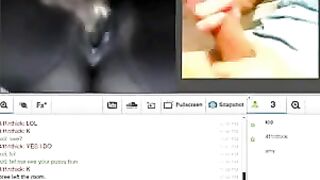A woman has sex with her husband on webcam