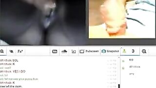 A woman has sex with her husband on webcam