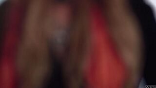 Three flaps fucked a sexy girl in stockings, she screamed with pleasure