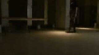 Someone is fucking with another individual in the dark, exploring intense passions