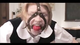 Lesbian bondage has no borders, even in the heat of a threesome