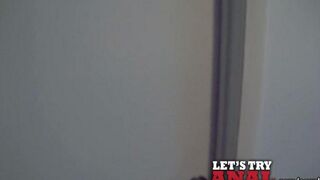 Blonde beauty Kitty Jane gets her tight ass hole railed on the bed