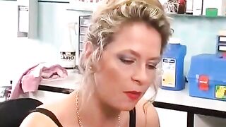 A nice brunette woman plays with her new clit piercing