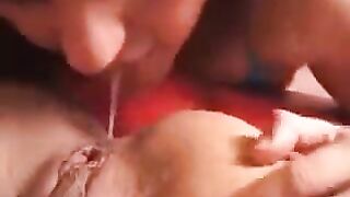 Two charming girls in anal sex with a cowgirl pose