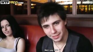 A group of Russian pick-up guys fucked a girl in a cafe toilet