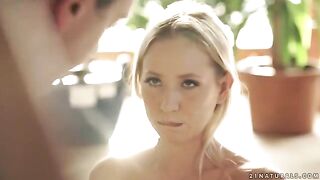 A cute blonde, Kiara Lord, satisfies her husband passionately while on horseback