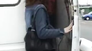 A girl is being fucked by two gay guys in their car