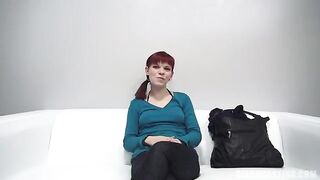 Redhead 18yo gets her nipples licked by horny casting director