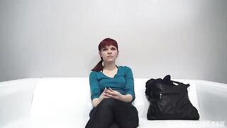 Redhead 18yo gets her nipples licked by horny casting director