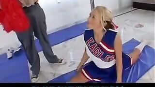 A gymnast has awesome sex while sitting on a flexible twine, showcasing her incredible flexibility