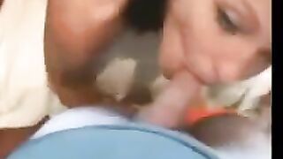 The guy finished on the girl's face after passionate sex on the bed