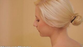 A sexy girl has a shower and shows her beautiful body