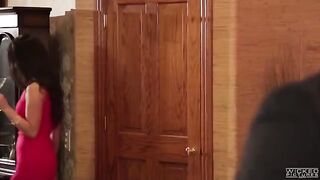 Two sisters gave a blowjob to her friend in the bathroom