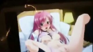 Hentai fucks and jerks off his favorite ones