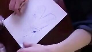 Instead of lessons, the guy fucked his mother in stockings and pantyhose