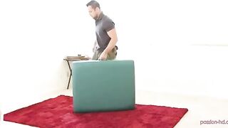 A masseur fucked a client on the massage table with oil