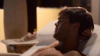 A selection of cumshots on the face of a sexy Jesse Rogers