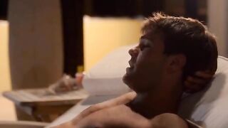 A selection of cumshots on the face of a sexy Jesse Rogers