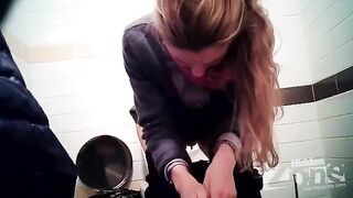 A hidden camera in the shop's toilet caught someone in a compromising position