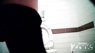 A hidden camera in the shop's toilet caught someone in a compromising position
