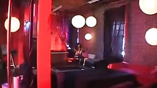 Ebony girl in latex was passionately riding a member