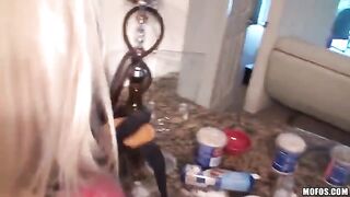 The couple has fun at home, the girl is very passionate and lustful