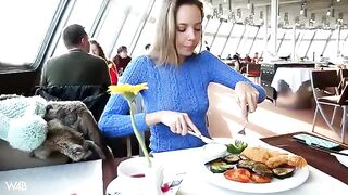 She just can not wait to get fucked and she started playing with herself