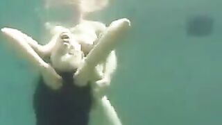 Sex in the ocean with busty brunette eporn