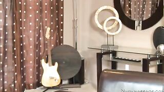 The girl caresses a dick in the shower, creating a sensual bathroom scene
