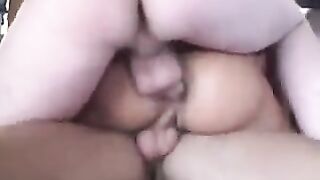Babe loves to be fucked by two cocks at once