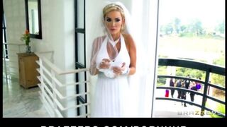 The bride got painted and immediately started to fuck
