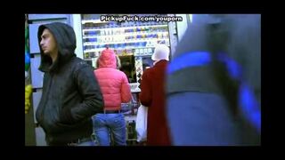 A guy picked up a blonde and fucked her on the street