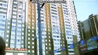 A guy picked up a blonde and fucked her on the street