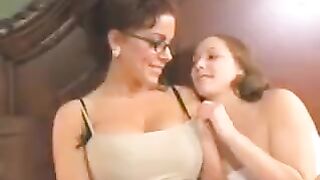 A mother introduces her daughter to the secrets of pleasure