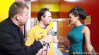 A girl was fucked by a mob of guys in the crowd