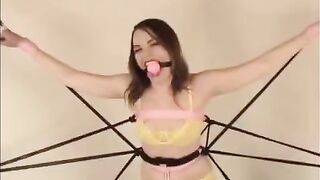 The girl named Diana was tied up and fucked hard