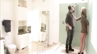 The plumber came to fix the pipe and fucked with the wife
