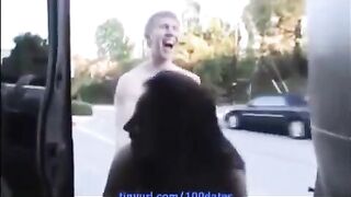 Nice cumshot on beautiful natural girlfriends tits
