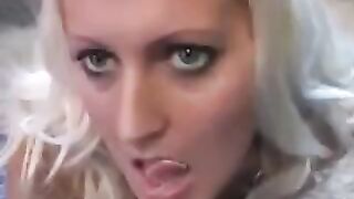 The whims licked sperm from a spoon, a tempting and sensual act