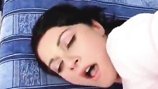 Butt fuck and anal cum shot for an 18-year-old girl with a nice body