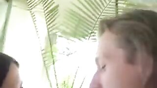 A pussy under a skirt without panties was filmed by a hidden camera