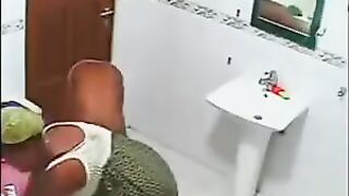 The chicks did not know about the camera in the bathroom