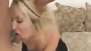 A blonde girl with a mouth-watering ass is having sex