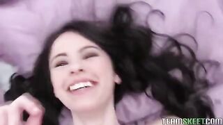 Amateur sex with a hot brunette, perfectly captured in a homemade style