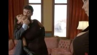 A punishment for a disobedient wife and a maid in the BDSM style