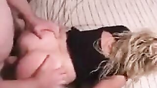 The husband roughly fucked his beautiful wife at her own home