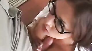 A hot woman is fucking with her boss in the office, showcasing passion