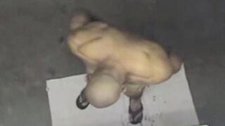 A man took shower and did not know that he was being filmed
