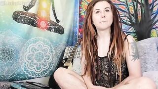 Hairy chick masturbates on webcam and squirts like a crazy one