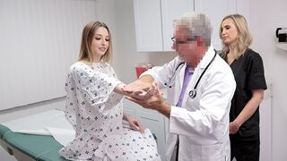 Pretty teen Ailee Anne gets fucked by pervert doctor and assistant
